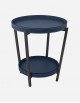 Leather Folding Table - 2 Trays - Made in Italy