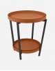 Leather Folding Table - 2 Trays - Made in Italy