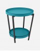 Leather Folding Table - 2 Trays - Made in Italy