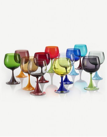 Burlesque Red Wine Glass - Made in Murano - NasonMoretti