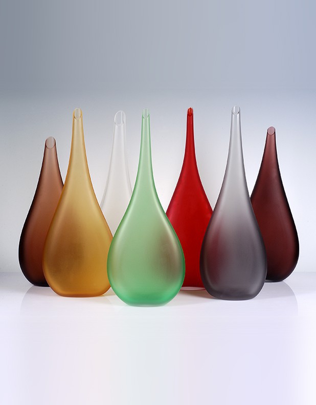 Brina Satinated Vase - Murano Glass