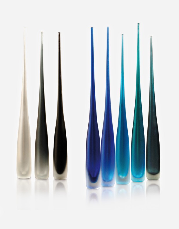 Flute Satinated Vase - Murano Glass