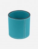 Leather Round Pen Holder - Made in Italy - Giobagnara
