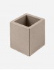 Leather Square Pen Holder - Italian Design