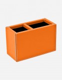 Leather Double Pen Holder - Made in Italy - Giobanara