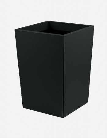 Leather Waste Paper Bin - Made in Italy - Giobagnara