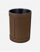 Leather Wastepaper Round Bin - Removable Inner
