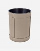 Leather Wastepaper Round Bin - Removable Inner