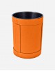 Leather Wastepaper Round Bin - Removable Inner
