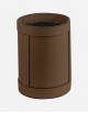 Leather Round Wastepaper Bin - Made in Italy
