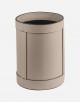 Leather Round Wastepaper Bin - Made in Italy