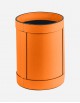 Leather Round Wastepaper Bin - Made in Italy
