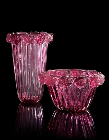 ROSE VASE - MURANO GLASS - FORNACE MIAN