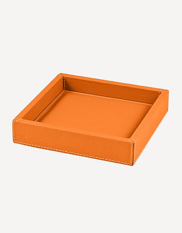 Leather Square "Soft" Valet Tray - Made in Italy - Giobagnara