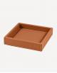Leather Square "Soft" Valet Tray - Made in Italy - Giobagnara