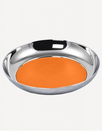 Zurigo Leather Round Valet Tray - Made in Italy - Giobagnara