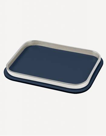 Regis Leather Rectangular Valet Tray - Made in Italy - Giobagnara