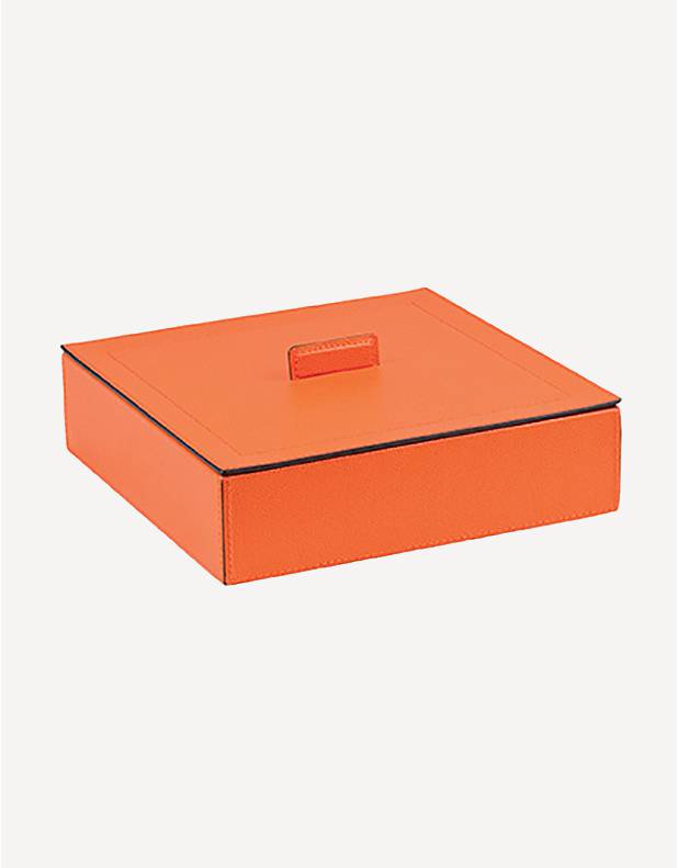 Sally Leather Square Box - Made in Italy - Giobagnara