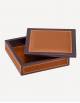 Milano Leather Square Box - Made in Italy - Giobagnara