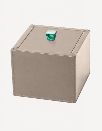 Petra Leather Square Box - Made in Italy - Giobagnara
