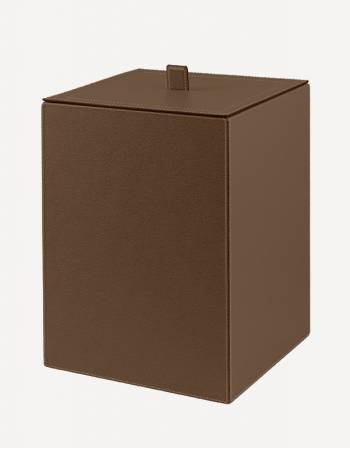 Walter Leather Waste Paper Bin - Made in Italy - Giobagnara