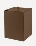Walter Leather Waste Paper Bin - Made in Italy - Giobagnara