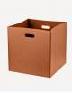 Cubo Leather Square Basket - Made in Italy - Giobagnara