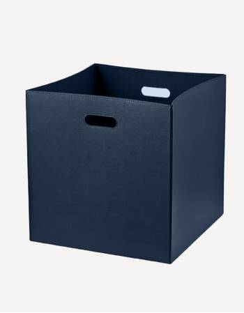 Cubo Leather Square Basket - Made in Italy - Giobagnara