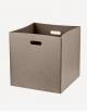 Cubo Leather Square Basket - Made in Italy - Giobagnara
