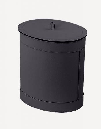 Crosby Leather Waste Paper Bin - Made in Italy - Giobagnara