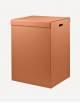 Parma Leather Laundry Basket - Made in Italy - Giobagnara