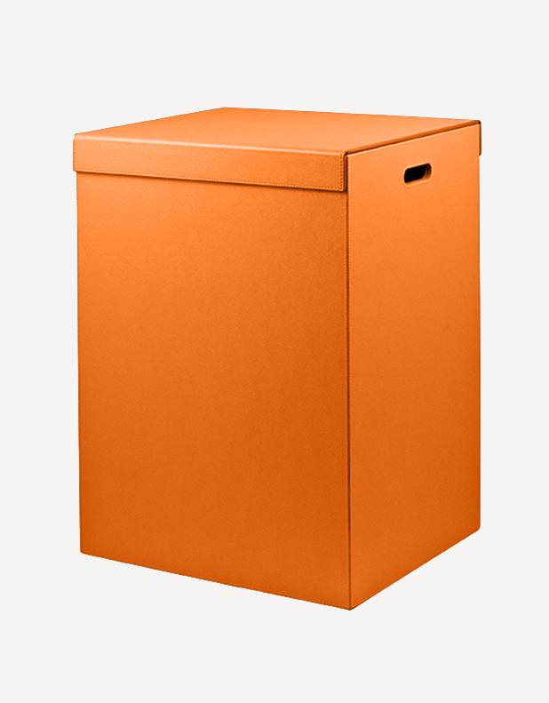 Parma Leather Laundry Basket - Made in Italy - Giobagnara