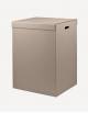 Parma Leather Laundry Basket - Made in Italy - Giobagnara