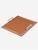 Defile Leather Square Tray - Made in Italy - Giobagnara