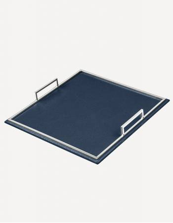 Defile Leather Square Tray - Made in Italy - Giobagnara