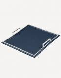 Defile Leather Square Tray - Made in Italy - Giobagnara