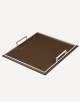 Defile Leather Square Tray - Made in Italy - Giobagnara