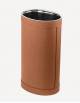 Crosby Oval Leather Umbrella Stand - Made in Italy - Giobagnara