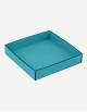 Marea Low Leather Square Basket - Made in Italy - Giobagnara