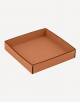 Marea Low Leather Square Basket - Made in Italy - Giobagnara