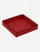 Marea Low Leather Square Basket - Made in Italy - Giobagnara