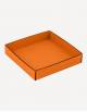 Marea Low Leather Square Basket - Made in Italy - Giobagnara