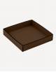 Marea Low Leather Square Basket - Made in Italy - Giobagnara