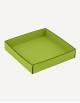 Marea Low Leather Square Basket - Made in Italy - Giobagnara