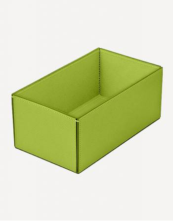 Marea Leather Rectangular Basket - Made in Italy - Giobagnara