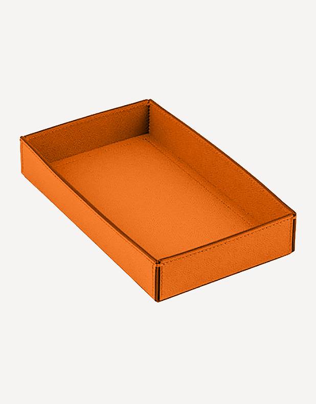 Marea Low Leather Rectangualer Basket - Made in Italy - Giobagnara