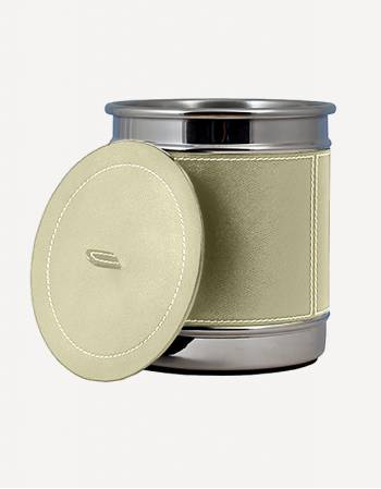 Raf Leather Bathroom Bin - Made in Italy - Giobagnara