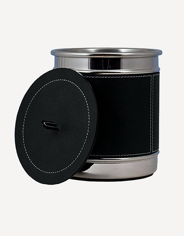 Raf Leather Bathroom Bin - Made in Italy - Giobagnara