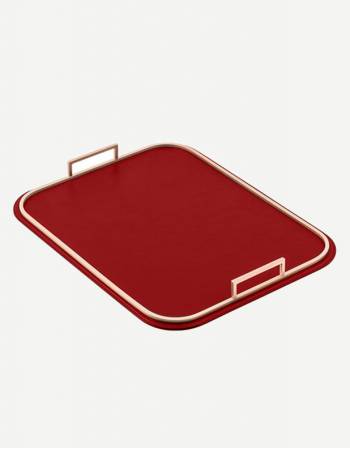 Bellini Leather Rectangular Tray - Made in Italy - Giobagnara