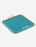 Bellini Leather Square Tray - Made in Italy - Giobagnara